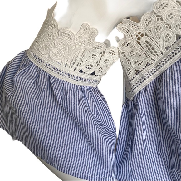 LF Seek The Label Laced Cold Shoulder Crop Top M - Picture 4 of 6